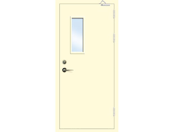 带玻钢木质防火单门(米黄)